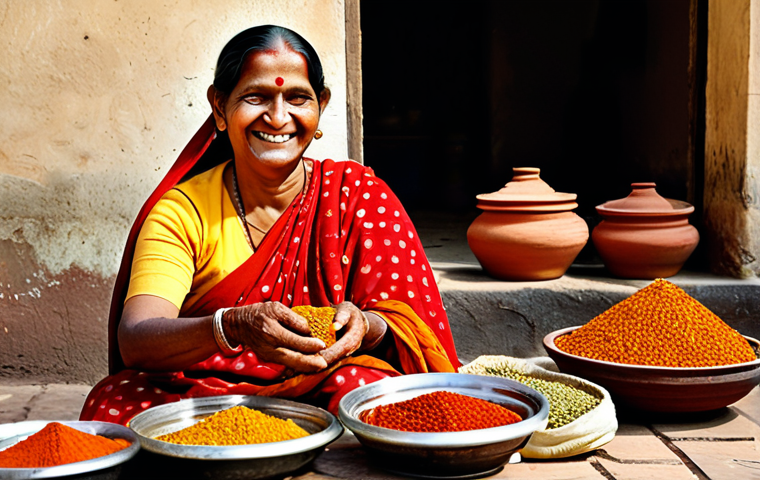Traditional Fermentation Scene**
"A smiling Bengali grandmother in a traditional sari, overseeing clay pots of fermenting vegetables in a sunny courtyard, fully clothed, modest attire, safe for work, perfect anatomy, natural proportions, professional photography, high quality, appropriate content, family-friendly, showcasing the art of fermentation, with ingredients like chilies and spices visible. Focus on the vibrant colors and textures. Backlit."
**