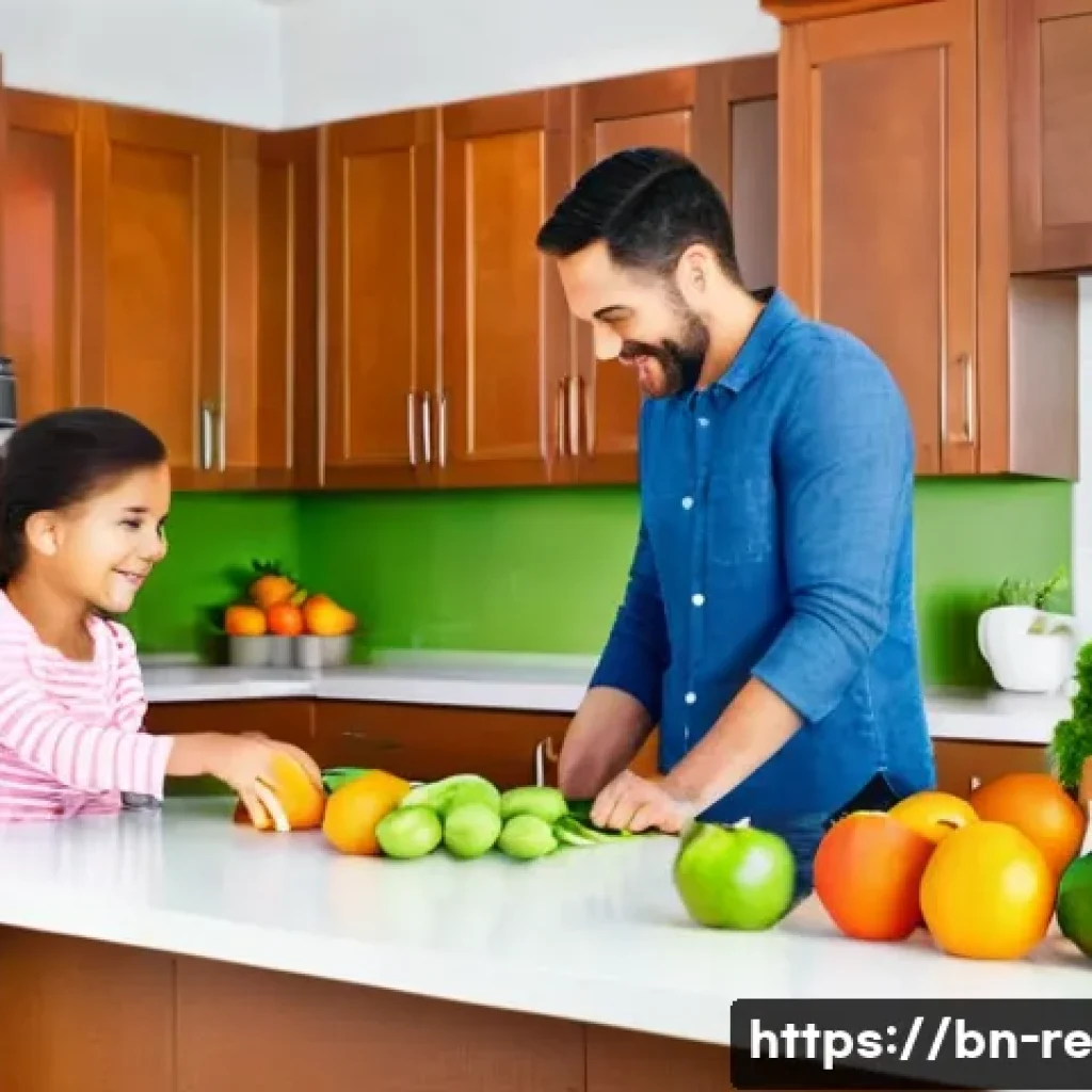 최고의 음식 보존 방법 2023 - **Prompt 1: Family Meal Prep and Smart Shopping**
    A bright, clean kitchen with natural light str...