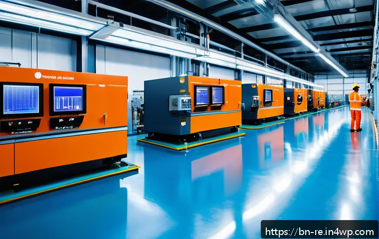 가열 및 급속 냉각 기술의 중요성 - A detailed industrial factory interior showing advanced temperature control technology in action: hi...